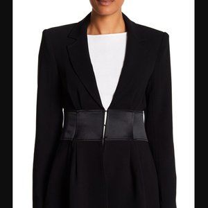 Cinq a Sept Lane Corset Waist Blazer in Black, GUC